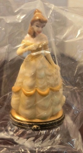 Midwest Of Cannon falls Disney Beauty & The Beast Belle W Necklace Trinketbox - Picture 3 of 11