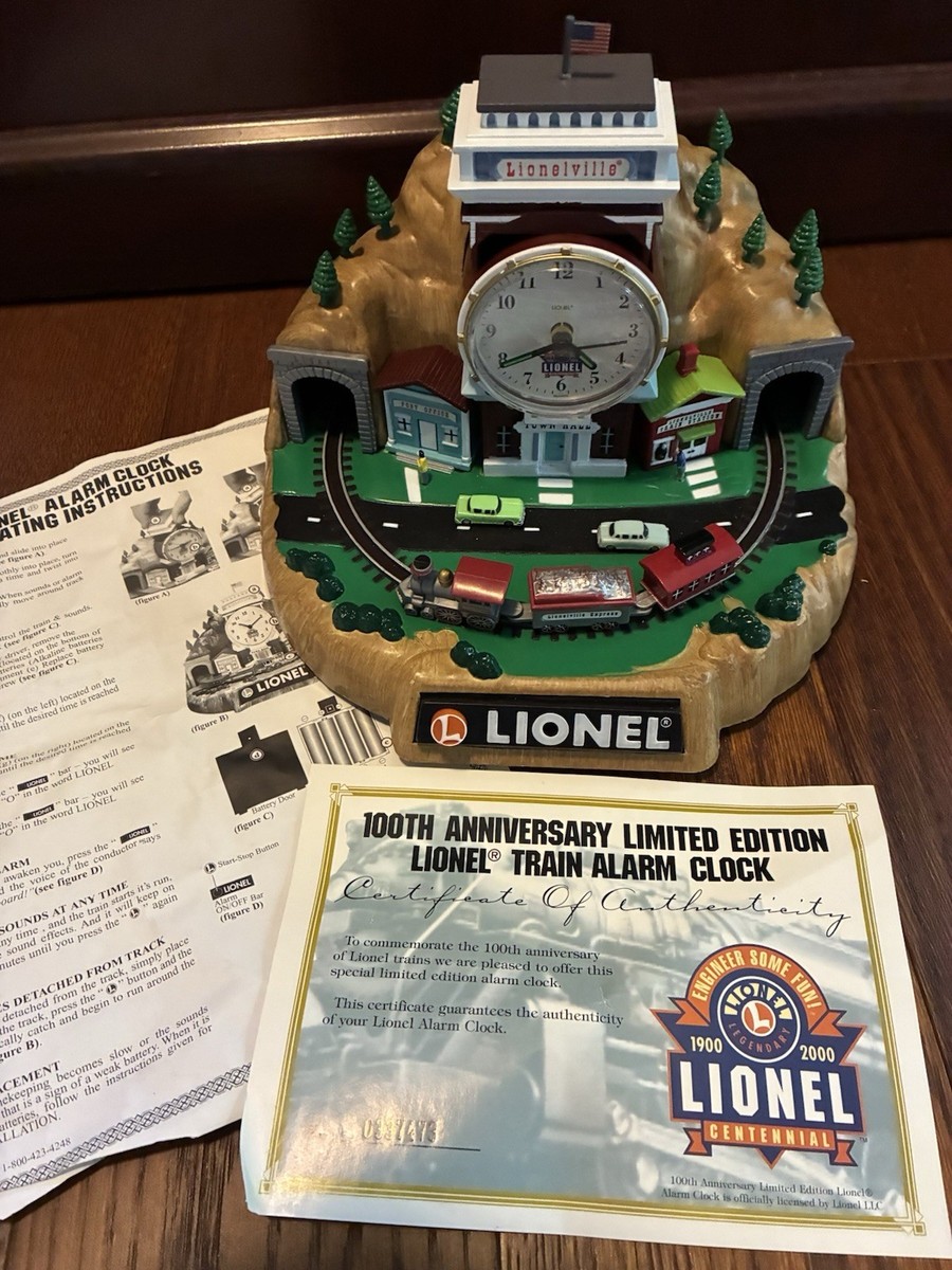 Lionel Trains 100th Anniversary Alarm Clock motion & Sound