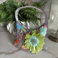 Viral Beaded Bag Floral Sequin HTF NEW Bead Purse Flowers