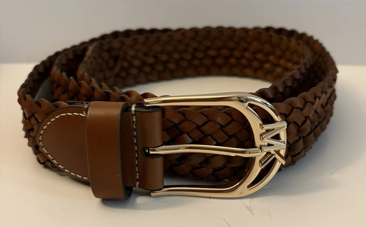 Michael Michael Kors Brown Woven Leather Belt XL Michael Kors Women main image 3