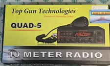 TOP GUN TECHNOLOGIES QUAD-5 MOBILE RADIO AM FM SSB 7 Step Freq. Counter 50 WATT