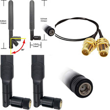 WiFi Antenna 8dBi Omni RP-SMA Male 2.4Ghz 5.8Ghz Dual Band  20cm U.FL 2 Pcs