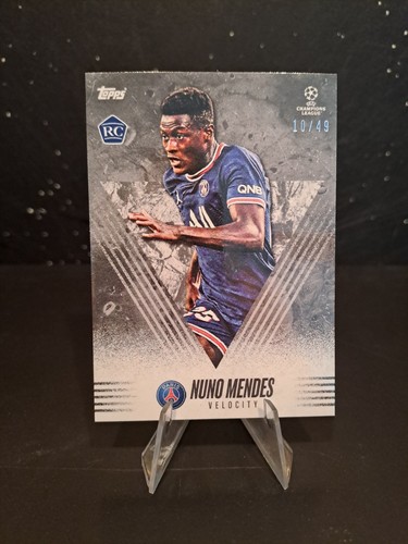 Nuno Mendes Rookie #/49 Velocity Topps 2021 Paris Saint Germain PSG UCC