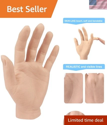 Life-Sized Silicone Henna Tattoo Practice Hand for Artists - Durable & Realistic - product listing photo