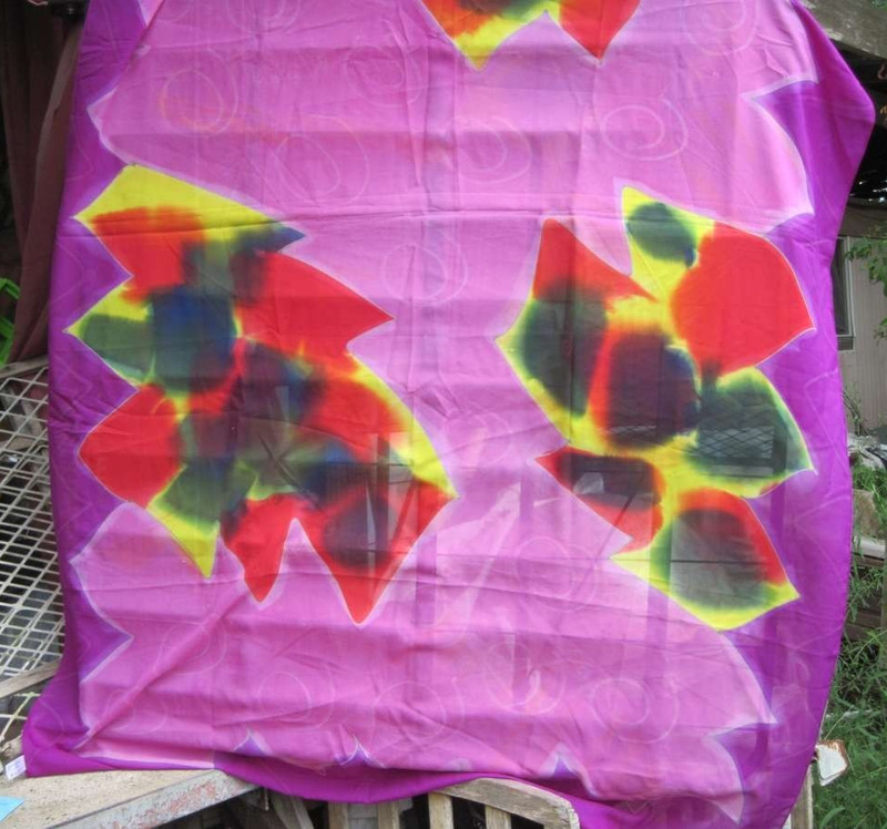 PMSJ Scarf Shawl Cover Up Wrap Accessory Chiffon Touch Moda Italy Purple Bright
