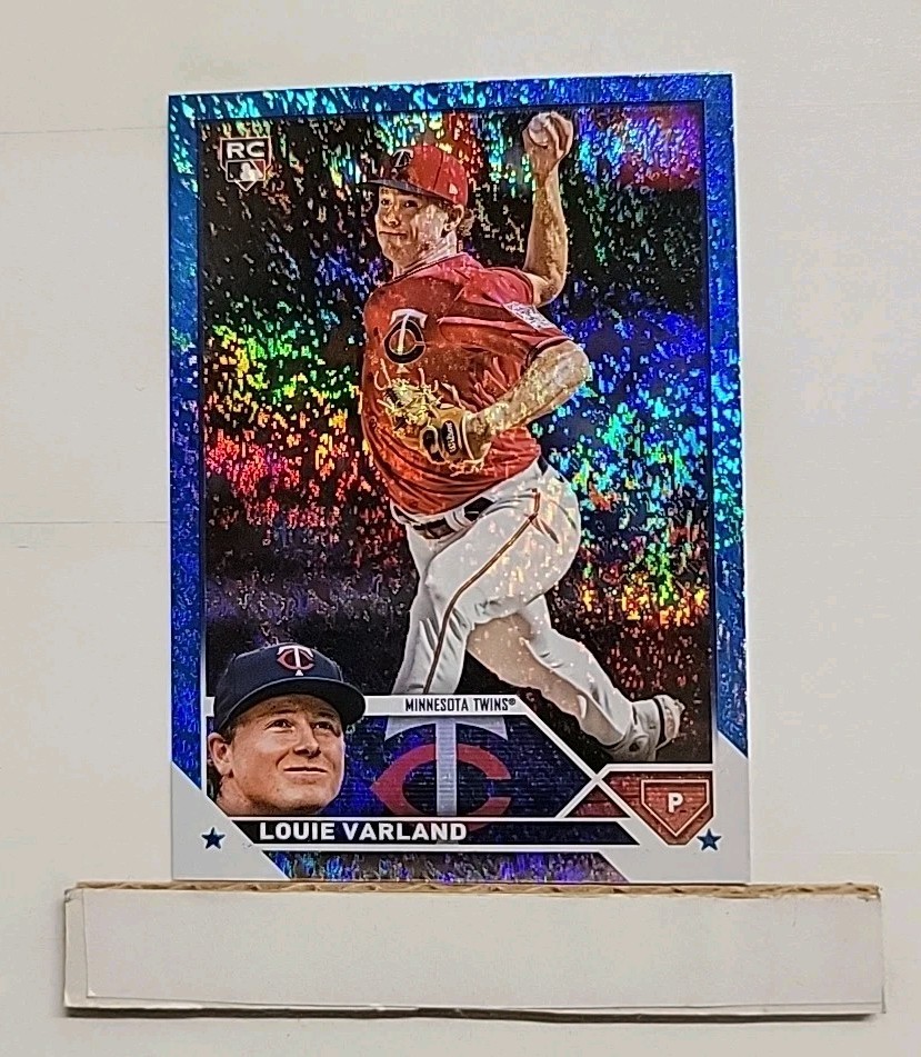2023 Topps Louie Varland RC #441 Blue Foil Rookie #'d 397/999 Minnesota Twins F1
