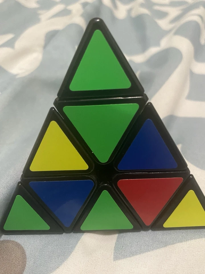 Rubiks Cube Triangle Pyramid Shape 4x4x4 Red Blue Green Yellow Strategy Game 🧊 - Image 4 of 4