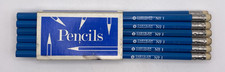 Vtg Chrysler Corporation Pkg 12 No. 1 Pencils Blue-Made in USA New Unsharpened