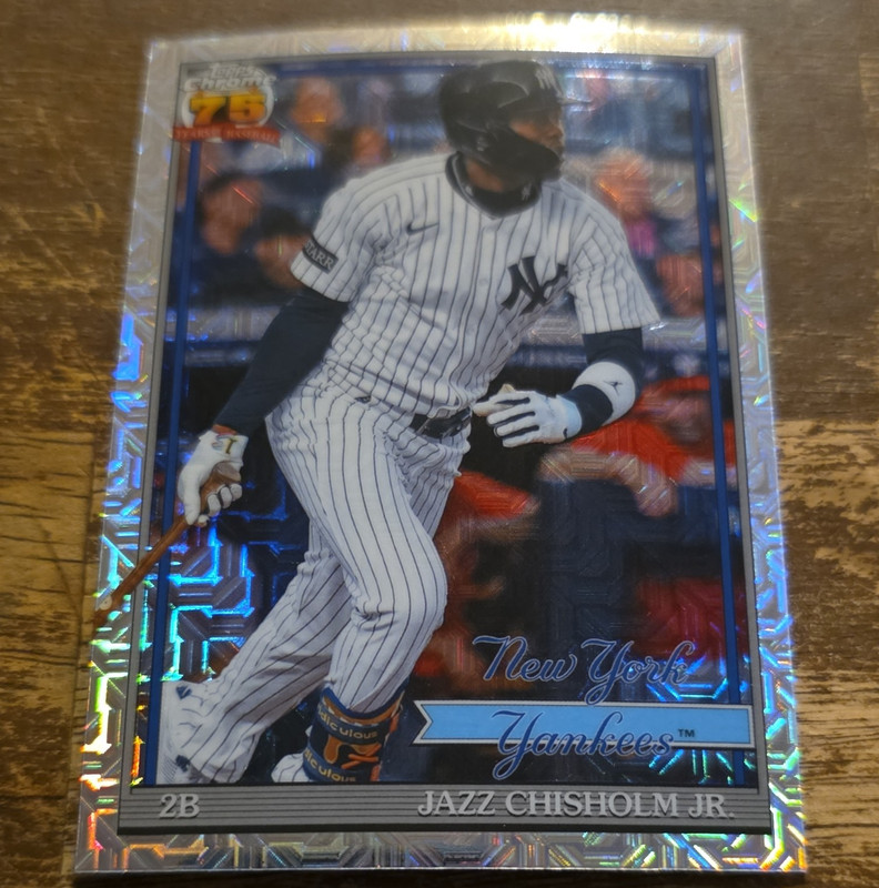 Topps 2025 Series 1 1990 Chrome Silver Pack Jazz Chisholm Yankees #T90C-18