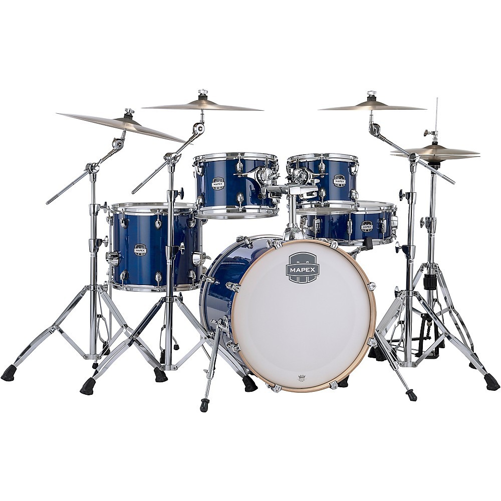 Комплект из 5 корпусов Mapex Mars Maple Fusion и 20-дюймовый бас-барабан Midnight Blue