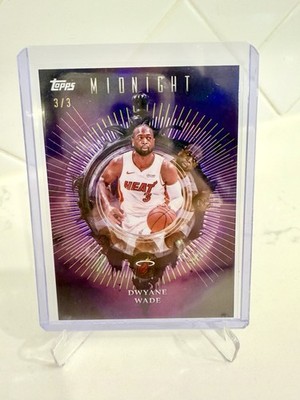 2025 Topps Midnight Dwayne Wade Insomnia Heat 3/3! Jersey Match, Bookend IN-14