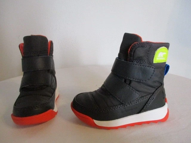 Botas de nieve Sorel Whitney II con correa impermeables aisladas a chorro/amapola/rojo bebé 5 nuevas sin caja Foto 2 de 4