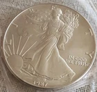 1987 USA American .999 Fine Silver Eagle Uncirculated Dollar Coin