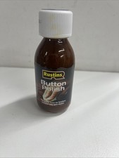 Rustins Button Polish 125ml Pure Shellac Wood Furniture Finishing Varnish