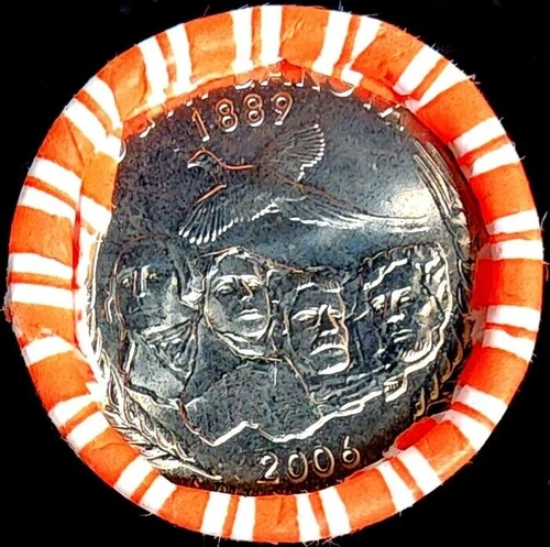 $10 Bank Roll 2006 P Washington Clad South Dakota State Quarter KM 386 BU