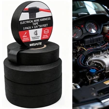 Roll 3/4"x50FT Wiring Harness Tape - High Temp Self-Adhesive Cloth Tape H20