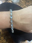 Good Overlay Tennis Bracelet 7.5” Blue Topaz Sterling Silver With