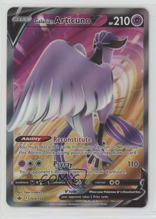 Full Art - Galarian Articuno V Pokemon Sword & Shield Chilling Reign #169