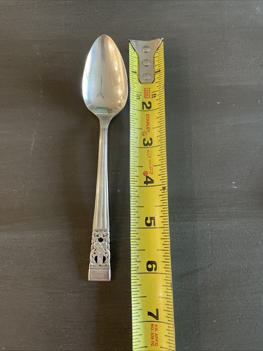 (4) Cucharas de té de 6” de café plateadas coronación de la comunidad Oneida de colección - Imagen 8 de 9