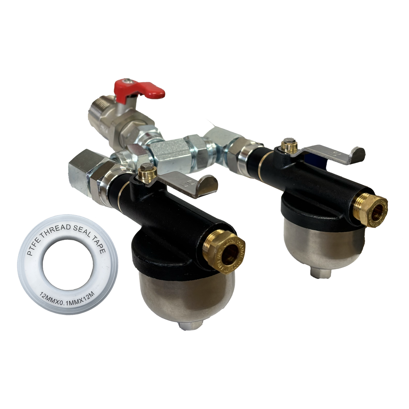Ultra Compact Dual Oil Tank Isolation Valve and Filter Kit | 2 Line OFV Kit