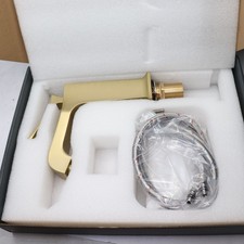 Bathroom Faucet w/ Supply Hose 1-Handle Solid Brass Body Gold RB1107