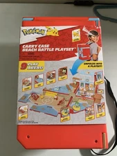 Pokémon Carry Case Beach Battle Playset - Portable Backpack with Pikachu Figure