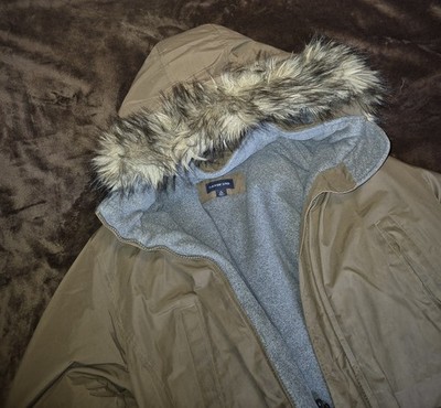 Neuwertig Tolle Lands'End Herren Jacke m.warmen Innenfleece Kapuze Gr.XL 18-20
