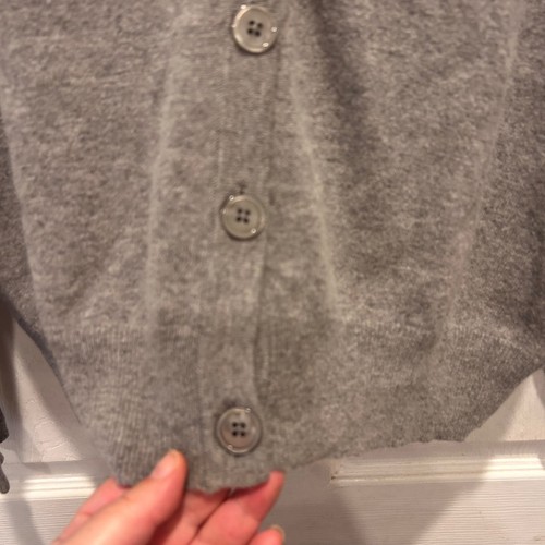NWOT Talbots Petite Large Gray Cardigan Button Down Lambswool Angora Rabbit Hair - Picture 2 of 8
