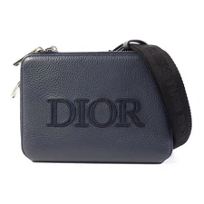 Christian Dior CD SHW Shoulder Bag Calfskin Leather Navy