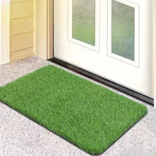 Artificial Grass Door Mat, Turf Grass Front Door Mats Outdoor/Indoor, Realistic 