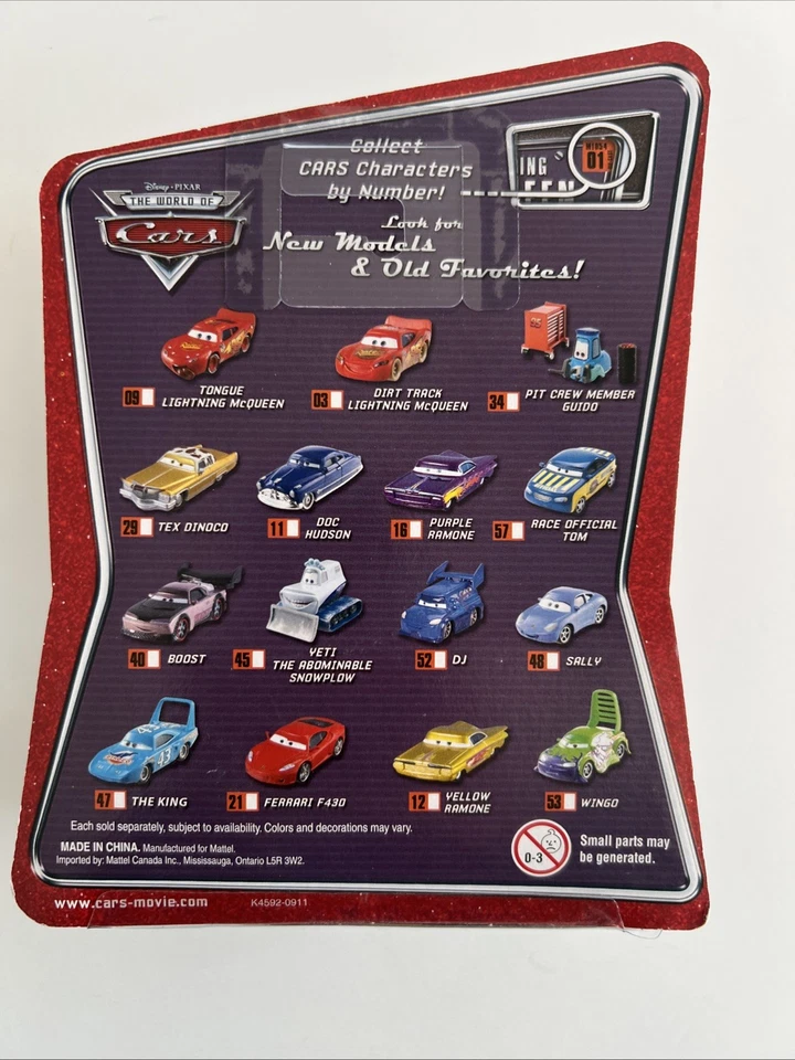 Disney Pixar Cars FERRARI F430 (Michael Schumacher) THE WORLD OF CARS NIP - Image 3 of 3