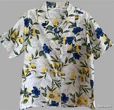 Bobbie Brooks Women’s Tropic Beach Hawaiian Short Sleeve Blouse Top XL Button Up