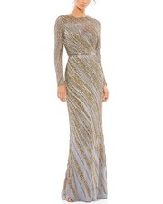 Mac Duggal Beaded Column Gown Women's