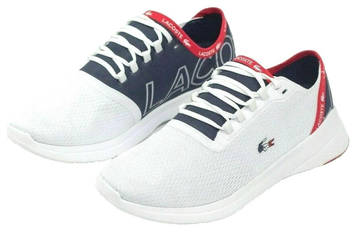 Lacoste LT FIT 119 SMA Sneakers- White/Navy/Red - -NEW W/Box eBay