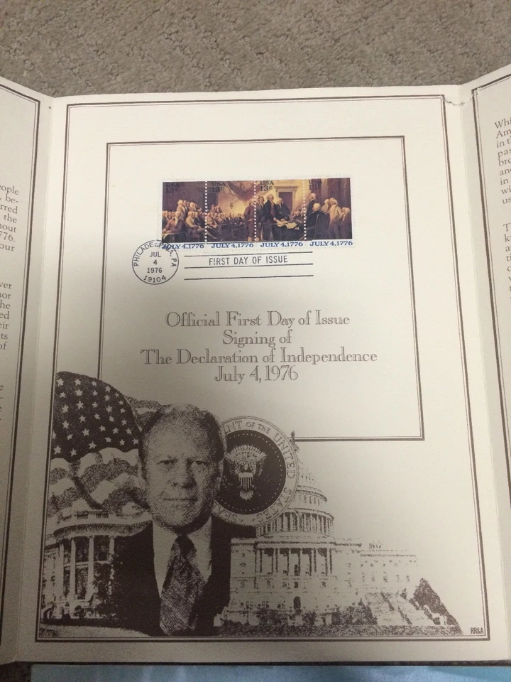 First Day Issue 13 cent stamps from Pres. Ford Declaration of Independence 1976 - Image 2 of 4