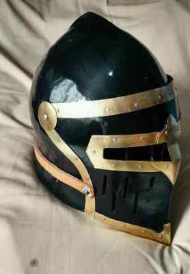 Medieval Knight Templar Helmet Solid Steel Armor Great Helmet