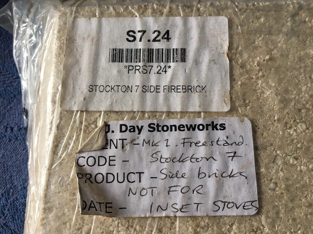 J DAY 10412 Stovax Stockton 7 Mk1 Pre CE Side Firebrick - Genuine Spares  S7.24 | eBay