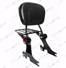 Adjustable Detachable Backrest Sissy Bar w/ Luggage Rack For HD Sportster 94-03