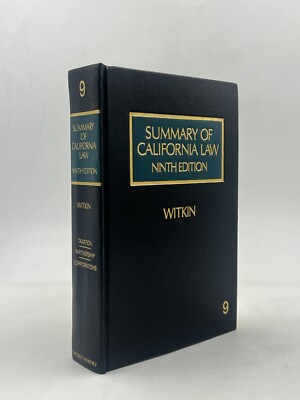 Summary Of California Law Ninth Edition Volume 9  1989 HC