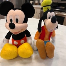 Disney Mickey Mouse Goofy Plush Stuffed Animal Toy Set Kids Gift