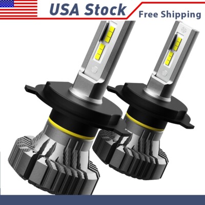 AUXITO H4 9003 LED Headlight Bulbs Hi Low Beam Conversion Kit 6500K White New