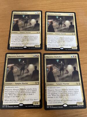 MAESTROS DIABOLIST X4 Streets Of New Capenna SNC Magic MTG MINT CARD