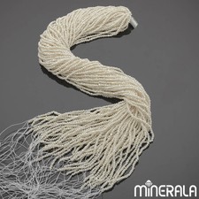 NATURAL FRESHWATER WHITE PEARL POTATO 2.5mm-3.5mm BEADS 16" STRAND WP00166
