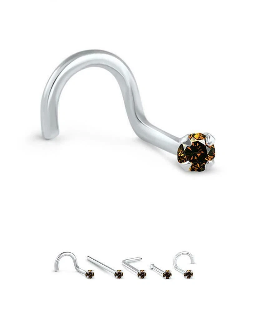 Cognac diamond nose sale stud