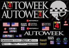 4 James Hunt jr. Autoweek 1/64th HO Scale Slot Car Decals
