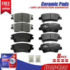 Front Rear Ceramic Brake Pads Kit for 2017 - 2021 Hyundai Tucson Kia Sportage
