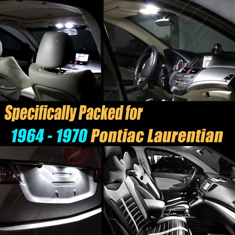 Комплект из 10 белых светодиодных ламп для салона автомобиля для Pontiac Laurentian 1964-1970 годов выпуска - Изображение 2 из 4