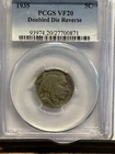 1935 DOUBLED DIE REVERSE PCGS VF 20 NICKEL 5 CENT
