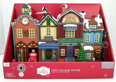 New 2024 LED VILLAGE HOUSE by Holiday Time Lights Up & Plays 8 Carols  VIDEO