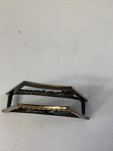 VINTAGE SHALOM BRASS NAPKIN HOLDER ISRAEL JEWISH FAITH - Picture 4 of 5